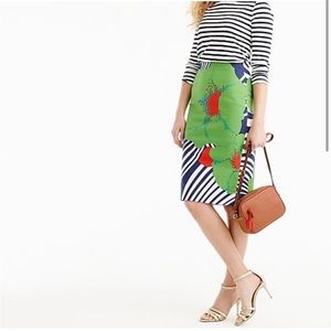 J.Crew Pencil Skirt in Ratti Striped Floral